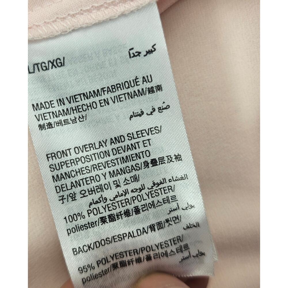 Charter club light pink peasant chiffon split neck sz XL career casual old money - Picture 6 of 8